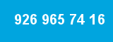 926 965 74 16 926 965 74 16